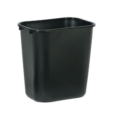 Wastebasket-Plastic 11-3/8X8-1/4X12-1/8 H, Black - FG295500BLA