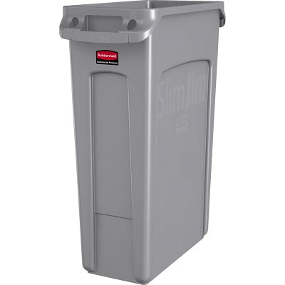 Garbage Can-Slim Jim Plastic, 87.1L Grey - FG354060GRAY