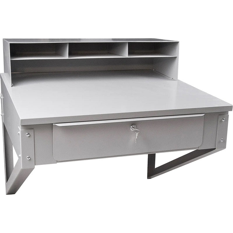 Desk-Wall-Mounted, 34-1/2"W X 28"D X 31"H Grey - FI518