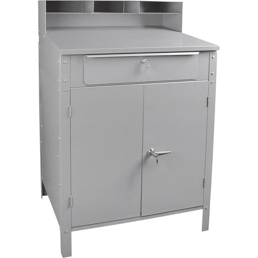 Desk-Shop Cabinet, 34-1/2"W X 30"D X 53"H Grey - FI520