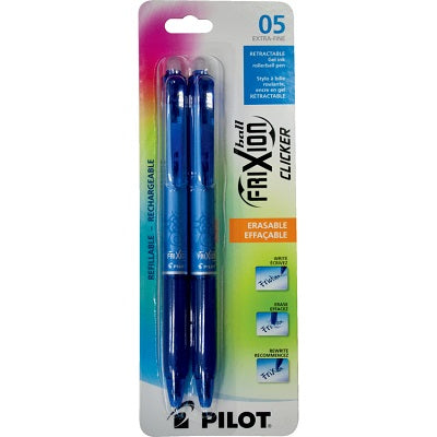 Pen-Retractable, Frixion Clicker Erasable, 0.5Mm Blue 2/Pk - FRT5L2