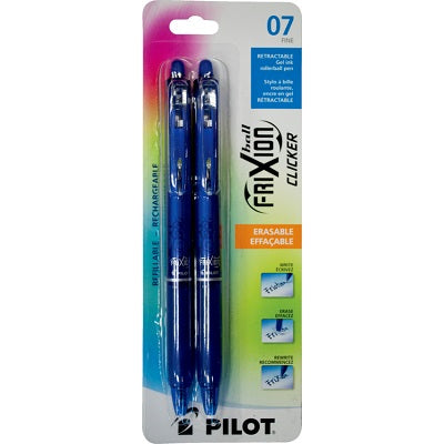 Pen-Retractable, Frixion Clicker Erasable, 0.7Mm Blue 2/Pk - FRT7L2