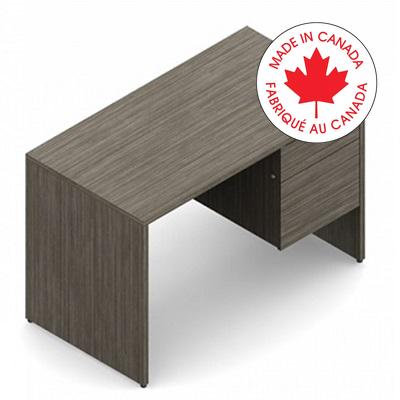 Desk-Genoa Single Pedestal 45X24 Noce Grigio - G2445SPR NGL