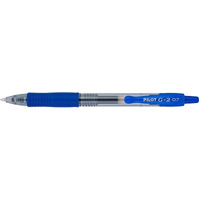 Pen-Retractable, G-2 Gel Roller, 0.7Mm Blue - G27L