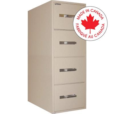 File Cabinet-Fire Resistant, Vertical, Legal 4 Drawer Beige - GF25-4-21