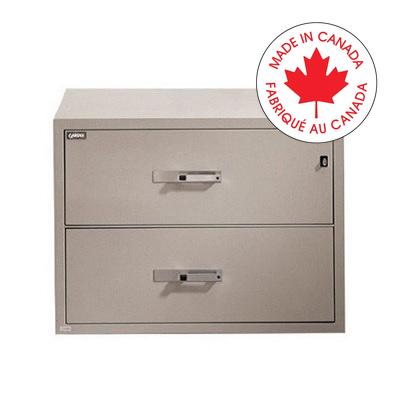 File Cabinet-Fire Resistant, Lateral 2 Drawer Beige - GL402-21