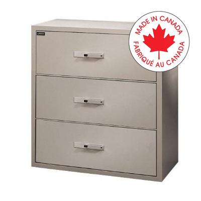 File Cabinet-Fire Resistant, Lateral 3 Drawer Beige - GL403-21
