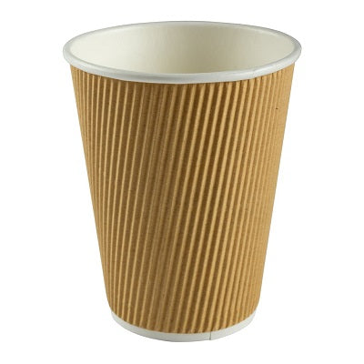 Cups-Ripple, Hot 12 Oz Kraft, 40/Pack - HPE-HC12RK