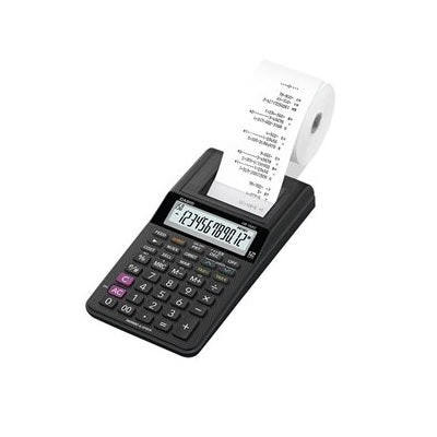 Calculator-Printing Ac/Dc 12 Digit Portable 2Lps, Black - HR-10RC