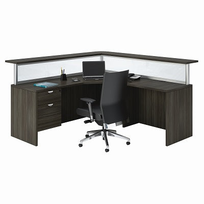 Reception Workstation-Innovations L-Shaped, Grey Dusk - INV-LAYOUT-15B-GD