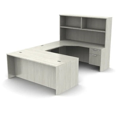 Workstation-Innovations U-Shape 72" X 108" Winter Wood - INV-LAYOUT-43-WW