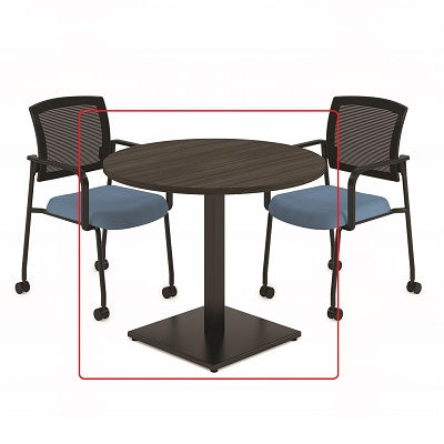 Table-Round Cafeteria 36" X 36" X 30"H Grey Dusk - INVR36TBL SQB20GDBL