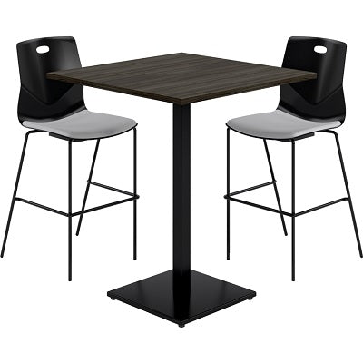 Table-Square Bar 36"X36"X42"H Grey Dusk - INVSQ36TBL SQB20BARGDBL