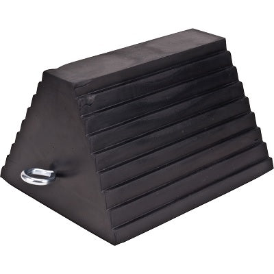 Wheel Chock-Rubber, 8"W X 9"D X 6"H With Eyebolt - KH601