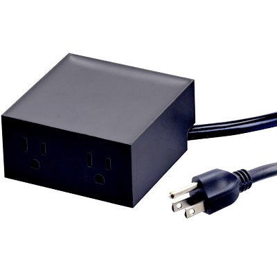 Desk Organizer-Konnect Stackable Desktop Power Hub, Black - KT2-POWER-BLK