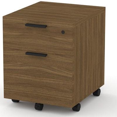 Pedestal-Innovations Mobile, Box/File, Black Walnut - LEV-MPF-BW