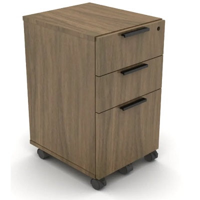 Pedestal-Innovations Mobile, Box/Box/File, Black Walnut - LEV-MPUF-BW