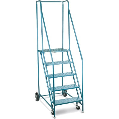 Rolling Ladder- 5 Step With Handrails - MA616