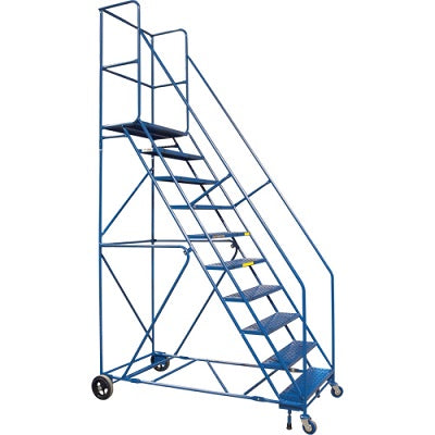 Rolling Ladder-10 Step With Handrails - MA623
