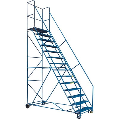 Rolling Ladder-14 Step With Handrails - MA625