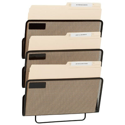 File-Wall, Mesh, 3 Pocket, Black - MIL11990-CA