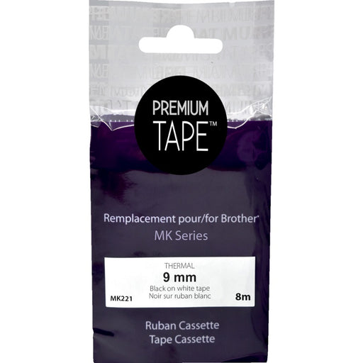 Tape-P-Touch M Series Compatible, 9Mm Black On White - MK221NUT