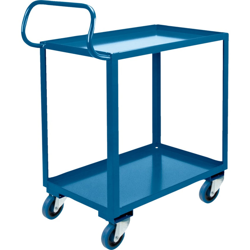 Cart-2 Tier Shelf Cart 24"X37"X32", Lip Up Handle 800Lb. Cap - ML561