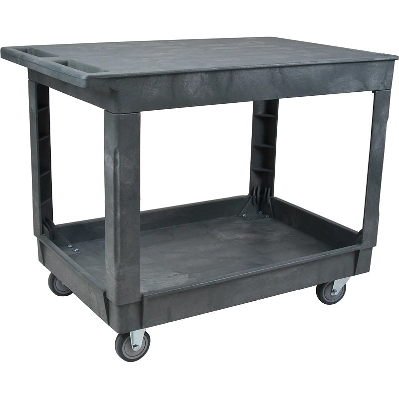 Cart-Utility, 2 Shelf Flat Top, 500Lb Cap Black - ML620