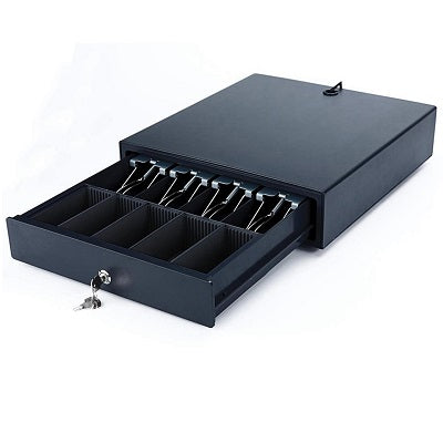 Cash Drawer-Adesso, Manual, 4 Bill/5 Coin, Black - MRP-13CD