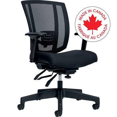 Chair-Multi-Tilter Avro 350M Med Back, Heavy Duty, Carbon - MVL11716 FU85 BLK G5 HP A9 ST