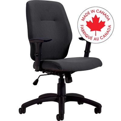 Chair-Synchro Tilter Marlee Medium Back Fusion Fabric Carbon - MVL11722 FU85 BLK CX
