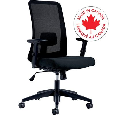 Chair-Adapt Synchro-Tilter High Back, Carbon - MVL11724 FU85 BLK CX