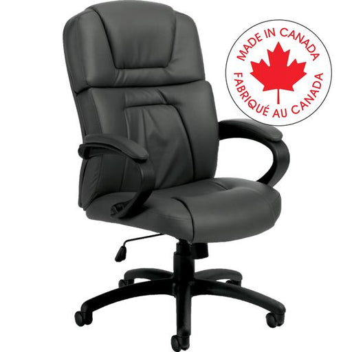 Chair-Tilter, Pacific High Back, Luxhide Charcoal - MVL11870 PU37 BL27 BLK