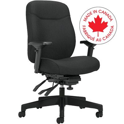 Chair-Multi-Tilter Overtime 350 Heavy Duty High Back, Black - MVL13040 PU30 BL20 BLK G5