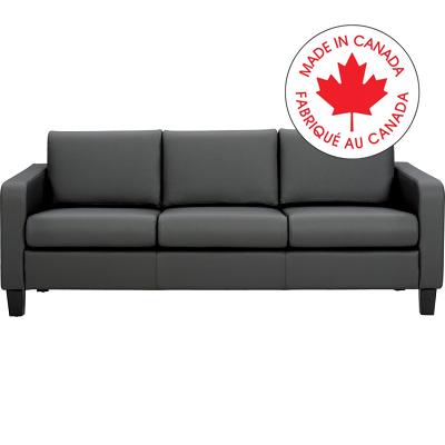 Sofa-Suburb, Three Seat, Leather Grey - MVL13053 PU37-BL27