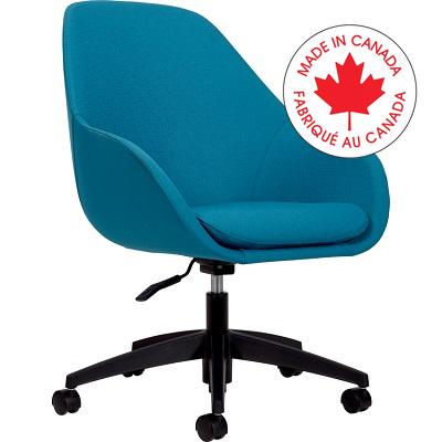 Chair-Guest Arlo, Fusion Fabric, Aqua - MVL13085 FU75 BLK B7 CX