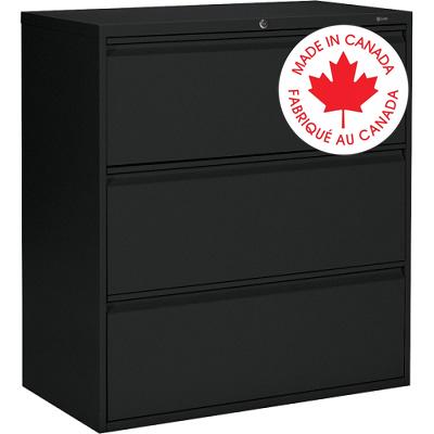 File Cabinet-Lateral Otg, 3 Drawer, Black - MVL1936P3-BLK