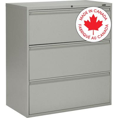 File Cabinet-Lateral Otg, 3 Drawer, Grey - MVL1936P3-GRY