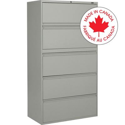 File Cabinet-Lateral Otg, 5 Drawer, Grey - MVL1936P5-GRY