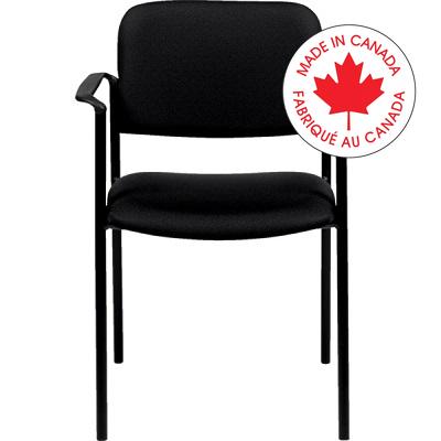 Chair-Stacking Minto With Arms, Jenny Ebony - MVL2747 JN02 BLK