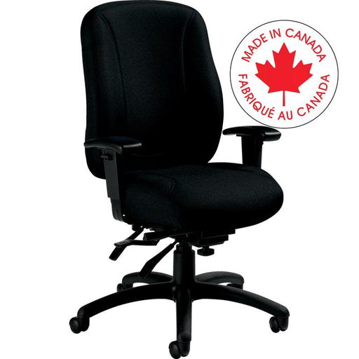 Chair-Multi-Tilter Overtime High Back, Jenny Fabric Ebony - MVL2756 JN02 BLK BK