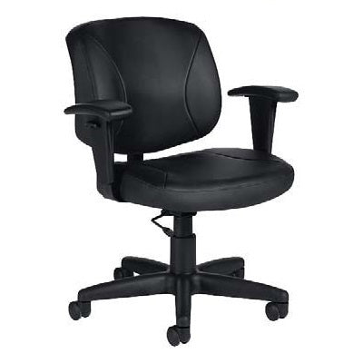 Chair-Task Yoho, Luxhide Bonded Leather Black - MVL2789 PU30 BL20 BLK