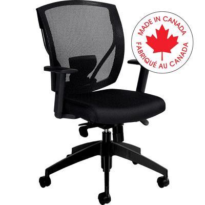 Chair-Ibex Synchro-Tilter, Mesh Medium Back Ebony - MVL2801 JN02 BLK BK CX ST