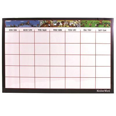 Calendar-Motherword Undated Dry Erase 11" X 17" Bilingual - MW6354F-708