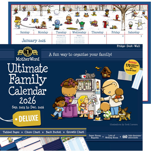 Calendar-Wall 16-Month 18X13.5 Motherword Eng 2025 - MWFCT1-28