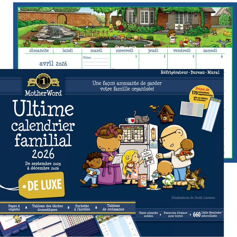 Calendar-Wall 16-Month 18X13.5 Motherword Fr. 2025 - MWFFT1-28