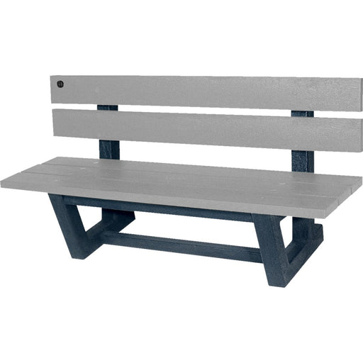 Bench-Outdoor, Recycled Plastic Park, 6', Grey - NJ029