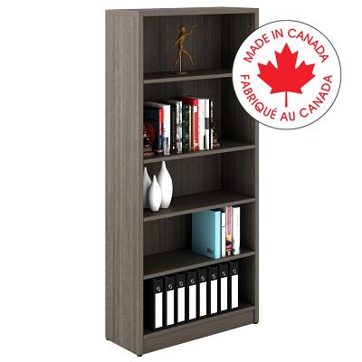 Bookcase-Newland 65.6" High Absolute Acajou - NL66BC ACJ
