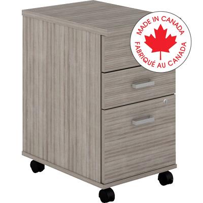 Pedestal-Newland Mobile, Box/Box/File, Noce Grigio - NLMP23BBF NGL