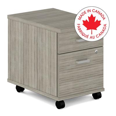 Pedestal-Newland Mobile, Box/File, Noce Grigio - NLMP23BF NGL